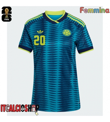 Colombia Juan Fernando Quintero #20 Seconda Maglia Femmina Mondiali 2026 Manica Corta